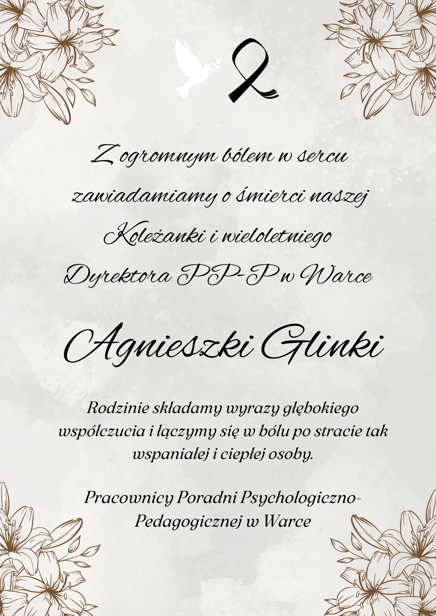 Zegnamy Agnieszkę Glinkę